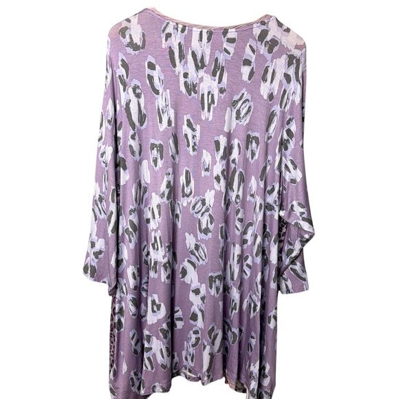 Logo By Lori Goldstein Tunic Top Plus SZ 3X Patchwork Style Animal Print Floral - Picture 2 of 7